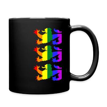 England Football Patriotic English LGBTQ Rainbow L - Full Colour Mug - black - Right