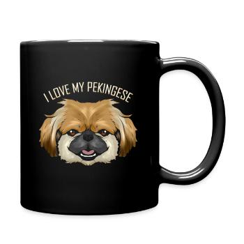 Dog Lover - J’aime mon Pékinois - Mug uni - noir - Droite