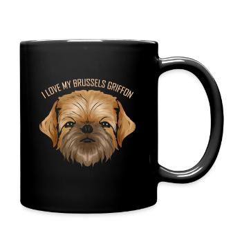 Dog Lover - I Love My Brussels Griffon - Full Colour Mug - black - Right