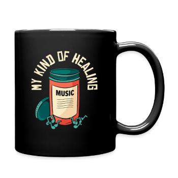 Pilules musicales musicien notes amant guérison - Mug uni - noir - Droite