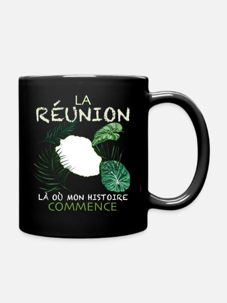 Ile De La Réunion Mon Histoire Cadeau Femme Homme - Mug uni - noir