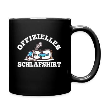 Offizielles schlafshirt Pinguin - Tasse einfarbig - Schwarz - Rechts