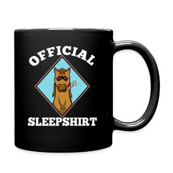 Chemise de nuit officielle Cheval - Mug uni - noir - Droite