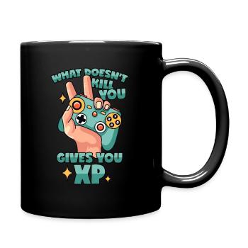 Gamer Spruch XP Gaming - Tasse einfarbig - Schwarz - Rechts