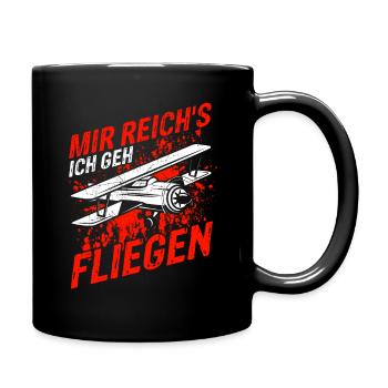 Mir Reichts Ich Geh Helikopter fliegen - Heli Flie - Tasse einfarbig - Schwarz - Rechts