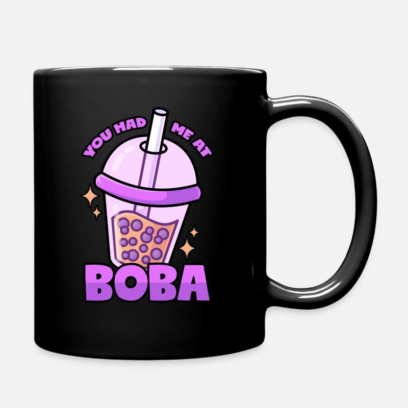 Boba: Bubble Tea - Tasse einfarbig - Schwarz