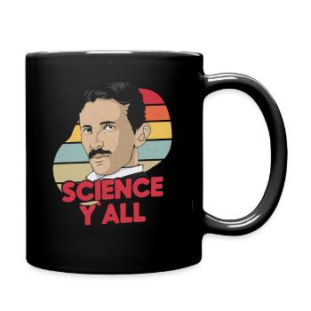Science Y´All - Nicola Tesla - Tasse einfarbig - Schwarz - Rechts