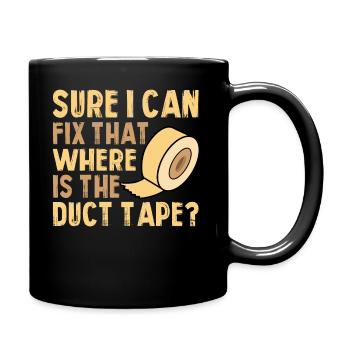 Surely I can fix this, where is the tape - Full Colour Mug - black - Right