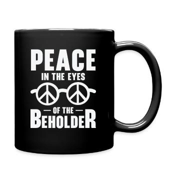 Peace Sign Vintage Glasses Peace Lover Positivity - Full Colour Mug - black - Right