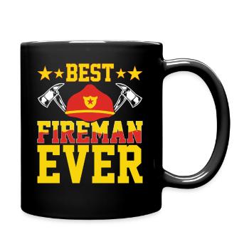 Bester Feuerwehrmann Aller Zeiten - Feuerwehrmann - Tasse einfarbig - Schwarz - Rechts