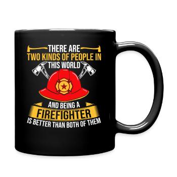 There are two types of people in this world - Full Colour Mug - black - Right