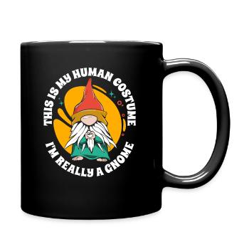Figurine de jardinier nain de jardin - Mug uni - noir - Droite