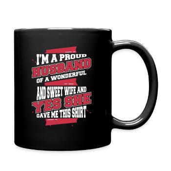 Husband Spouse Family Wedding - Full Colour Mug - black - Right