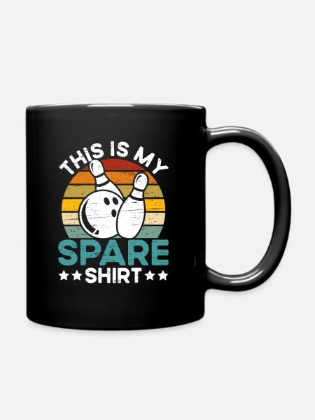 This is My Spare Bowling Outfit Bowling Player - Full Colour Mug - black