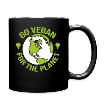 Devenez végétalien pour la planète - Activiste - Mug uni - noir - Droite