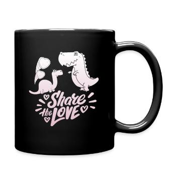 Drôle de dicton de la Saint-Valentin des dinosaures - Mug uni - noir - Droite