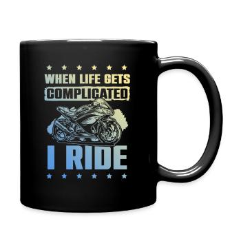 motorrad Bike - Tasse einfarbig - Schwarz - Rechts