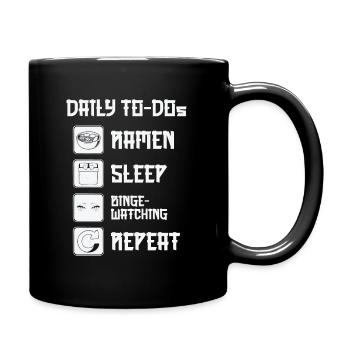 Fan de cinéma Daily Binge Watcher Ramen Lover - Mug uni - noir - Droite