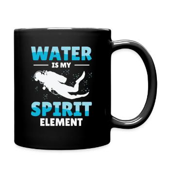 Snorkeling Water Sports Spirit Element - Full Colour Mug - black - Right