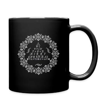 merry christmas wishes happy neu year 2023 - Full Colour Mug - black - Right