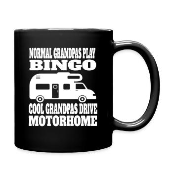 Motorhome Grandpa Camper Camping Grandpa Caravan - Full Colour Mug - black - Right