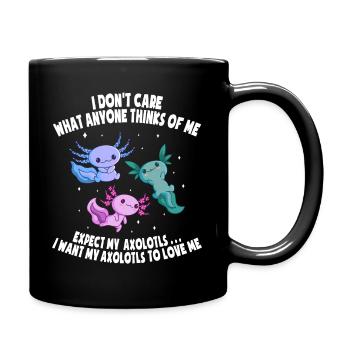 Axolotl salamandre de mer mexicaine amphibiens - Mug uni - noir - Droite