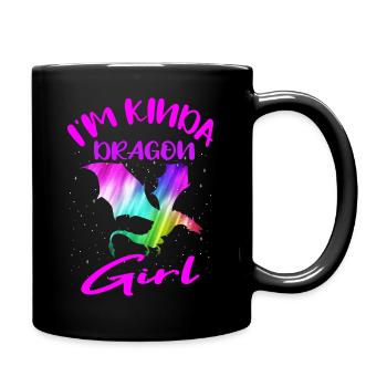 Je suis un peu Dragon Girl Mythical Creature Dragon - Mug uni - noir - Droite