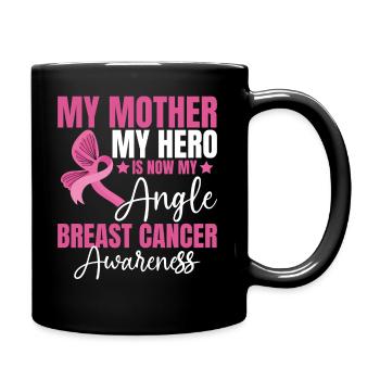 Ma mère Mon héros, c’est maintenant mon cancer du sein - Mug uni - noir - Droite