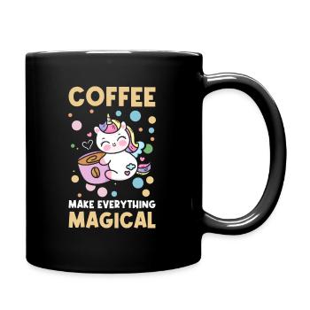 Pink Magic Unicorn Caféine Amateurs de café - Mug uni - noir - Droite