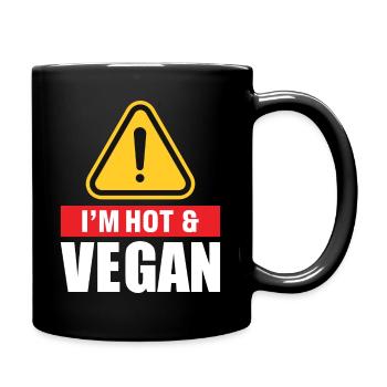 Je suis chaud et végétalien - Mug uni - noir - Droite