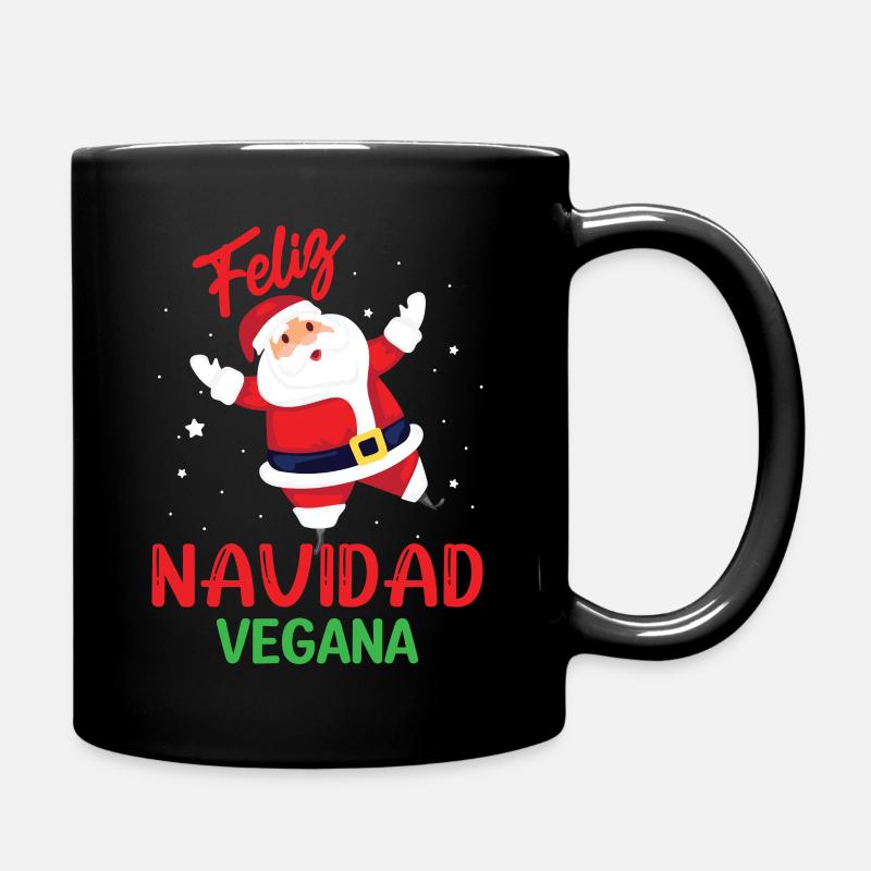 Feliz Navidad Vegana - Full Colour Mug - black