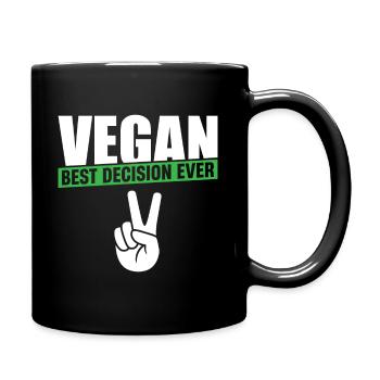 Vegan La meilleure décision de tous les temps - Mug uni - noir - Droite