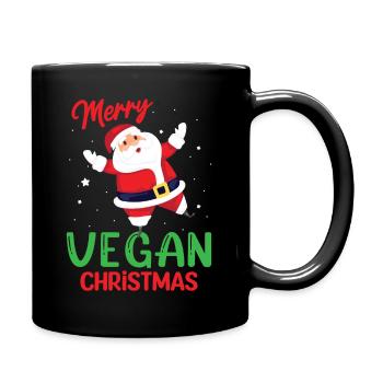 Merry Vegan Christmas - Full Colour Mug - black - Right
