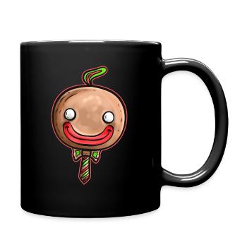 Kawaii Christmas Tree Ball Globe Gingerbread Man - Tasse einfarbig - Schwarz - Rechts