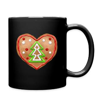 Gingerbread Heart With Christmas Tree For - Tasse einfarbig - Schwarz - Rechts