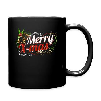 Mistletoe Bells Ornaments Logo For A Merry - Tasse einfarbig - Schwarz - Rechts
