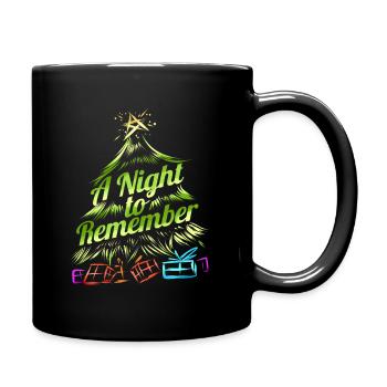 A Night To Remember Christmas Tree With Presents - Full Colour Mug - black - Right