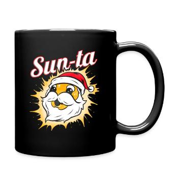 Sun-ta Sun Dressed As Santa For Christmas - Full Colour Mug - black - Right