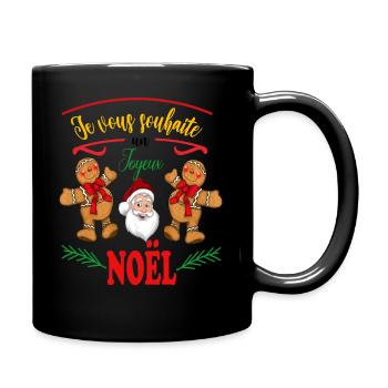 Je vous souhaite un joyeux noel - Mug uni - noir - Droite