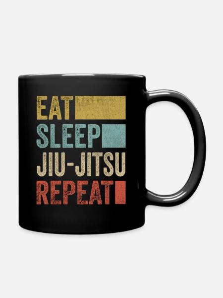 Manger Sommeil Jiu-Jitsu Répéter Jiu Brésilien Drôle - Mug uni - noir