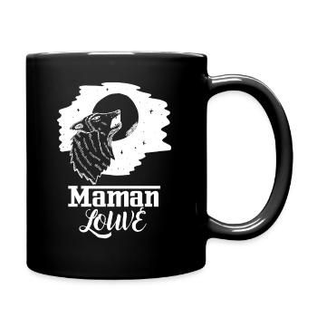 Maman Louve - Mug uni - noir - Droite