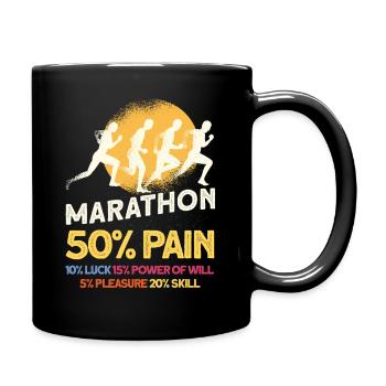 Marathon Running Lauf T-Shirt - Full Colour Mug - black - Right