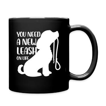 you need a new leash on life Design - Full Colour Mug - black - Right