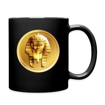 tutankhamun gold coin Design for a mummies lover - Full Colour Mug - black - Right