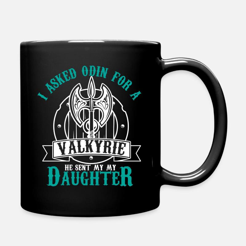 J’ai demandé à odin un design valkyrie - Mug uni - noir