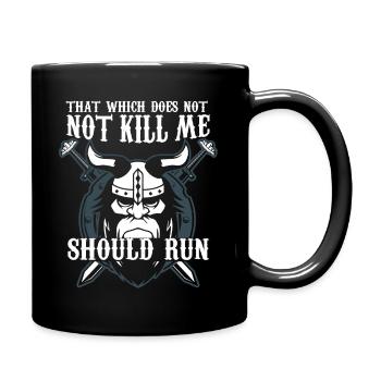 qui ne me tue pas devrait courir Design pour un viking - Mug uni - noir - Droite