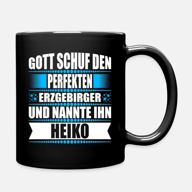 Erzgebirge Mann Namen Sachsen Heiko - Tasse einfarbig - Schwarz