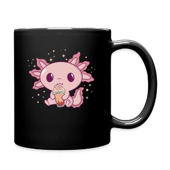 Axolotl Coffee Lover Pumpkin Spice Latte Axolotl - Full Colour Mug - black - Right