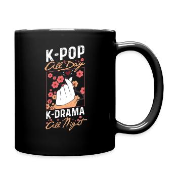 K-Pop Toute la Journée K-Drama Toute la nuit Corée Kawaii Anime - Mug uni - noir - Droite