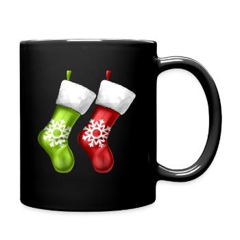 Socks On Fireplace Stockings On Chimney Christmas - Tasse einfarbig - Schwarz - Rechts